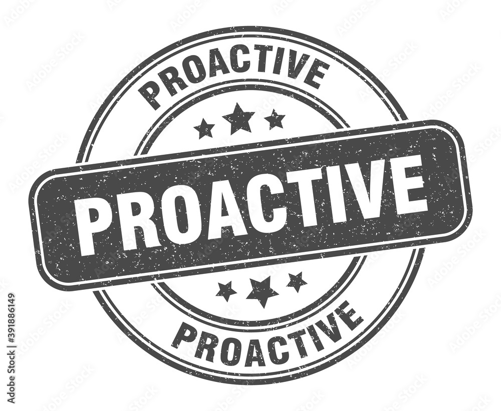 Fototapeta premium proactive stamp. proactive label. round grunge sign