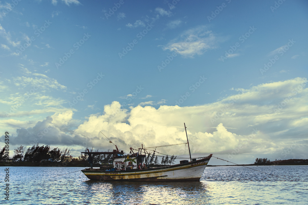 Obraz premium boat in river