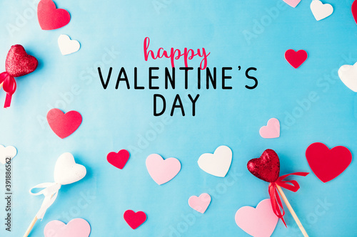 Vászonkép Valentine day love concept with heart background.