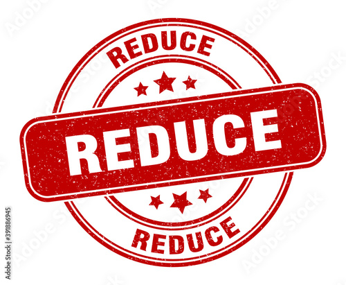 reduce stamp. reduce label. round grunge sign