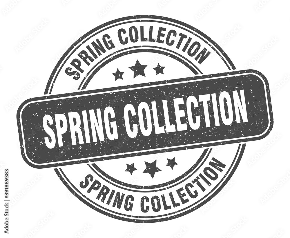 Fototapeta premium spring collection stamp. spring collection label. round grunge sign