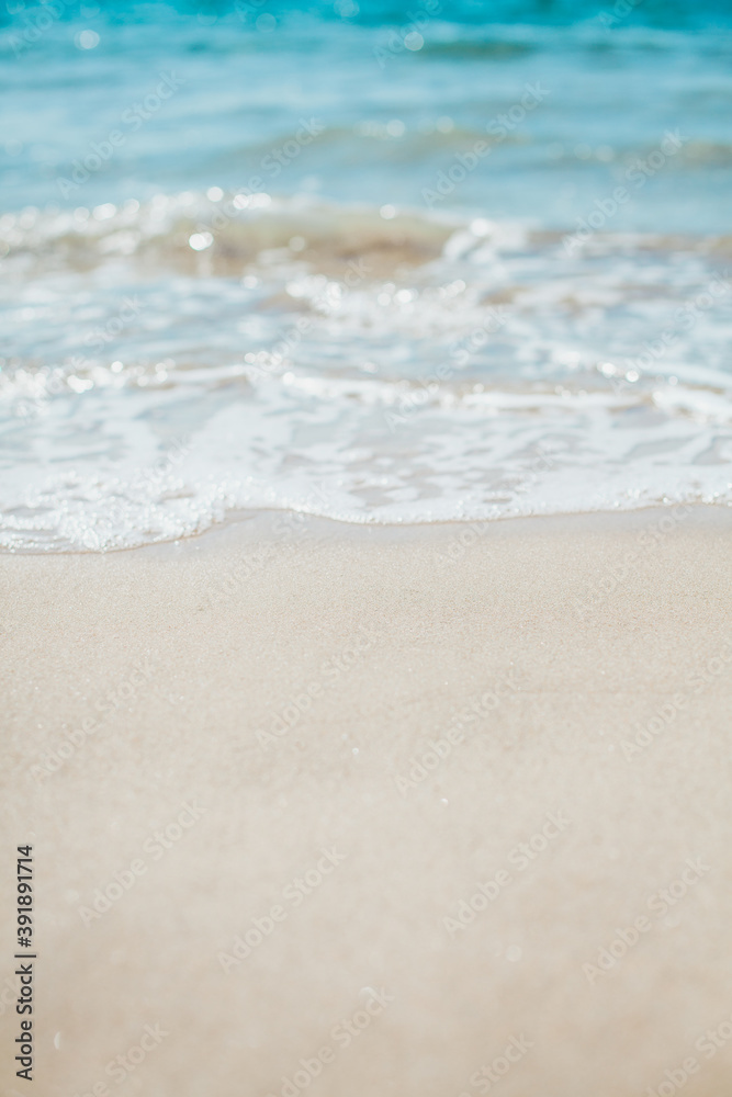 Soft blue ocean wave on sandy beach. Background. Soft blue ocean wave on sandy beach. Background.