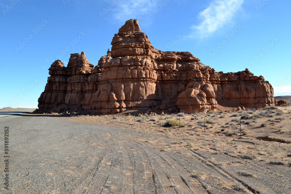 The rocks formation somewhere in Moab, Utah