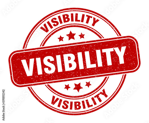 visibility stamp. visibility label. round grunge sign