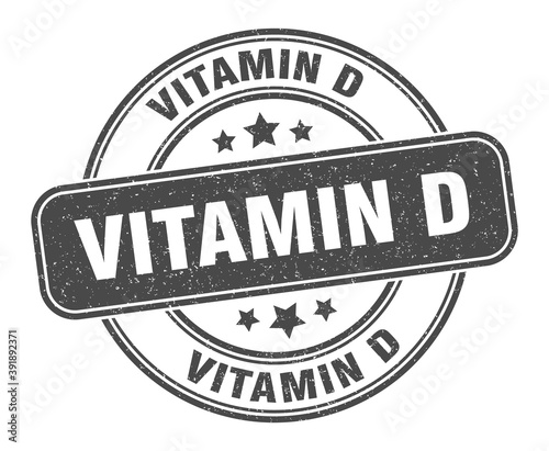vitamin d stamp. vitamin d label. round grunge sign