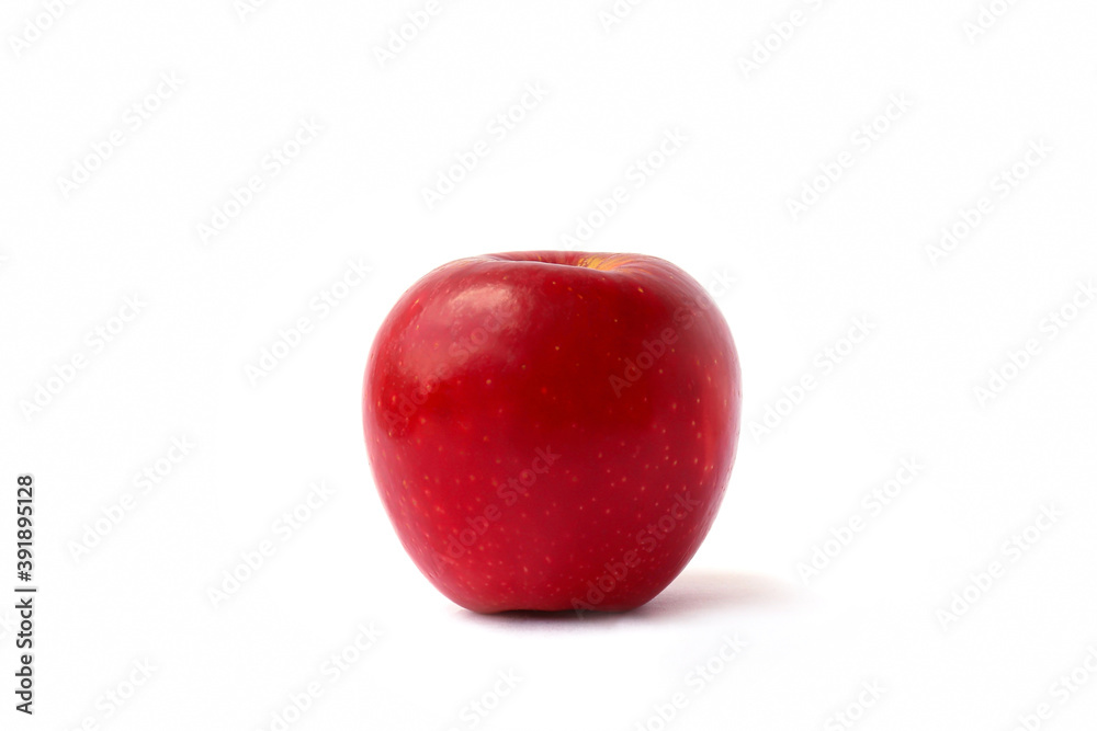 Red apple fruit isolated on white background. Red apple fruit isolated on white background.