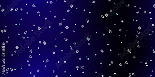 Falling Snowflakes seamless pattern flying snow