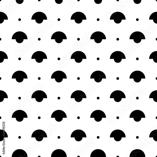 Dots, figures seamless pattern. Geometrical print. Spots, simple shapes ornament. Ethnic wallpaper. Folk background. Tribal backdrop. Vector artwork. Digital paper, textile print, abstract image.