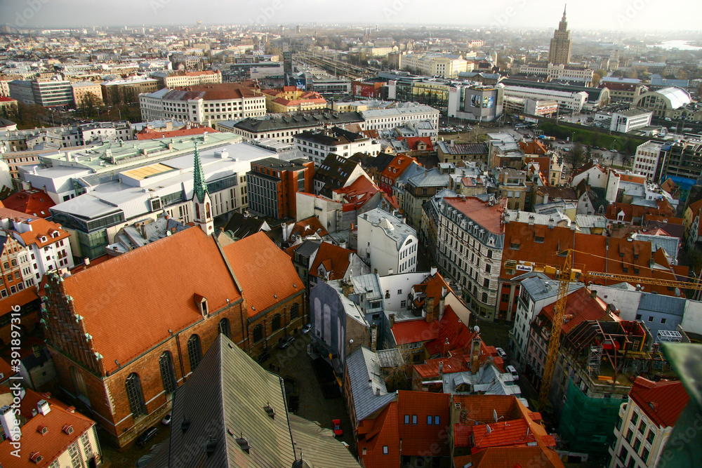 View of around Riga Central Station from old town