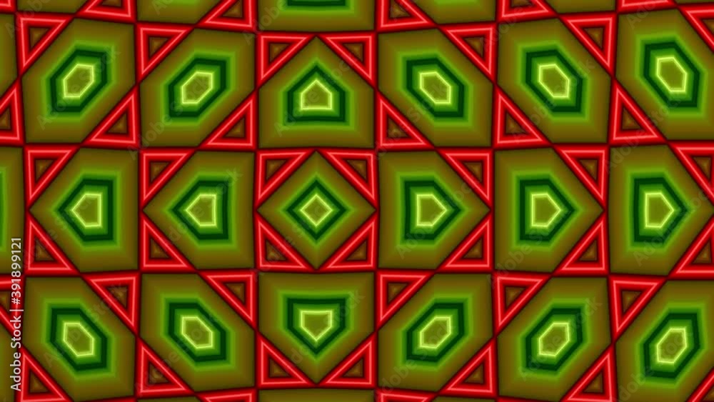 the background consists of symmetrical repeating patterns that change their shape and color. the background consists of symmetrical repeating patterns that change their shape and color.