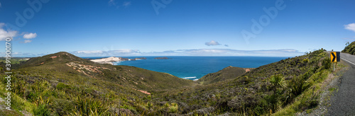 Upper north island New Zealand coast line panoramic