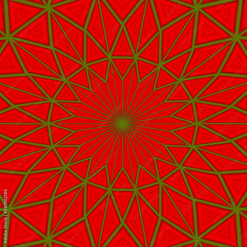 the background consists of repeating geometric patterns,