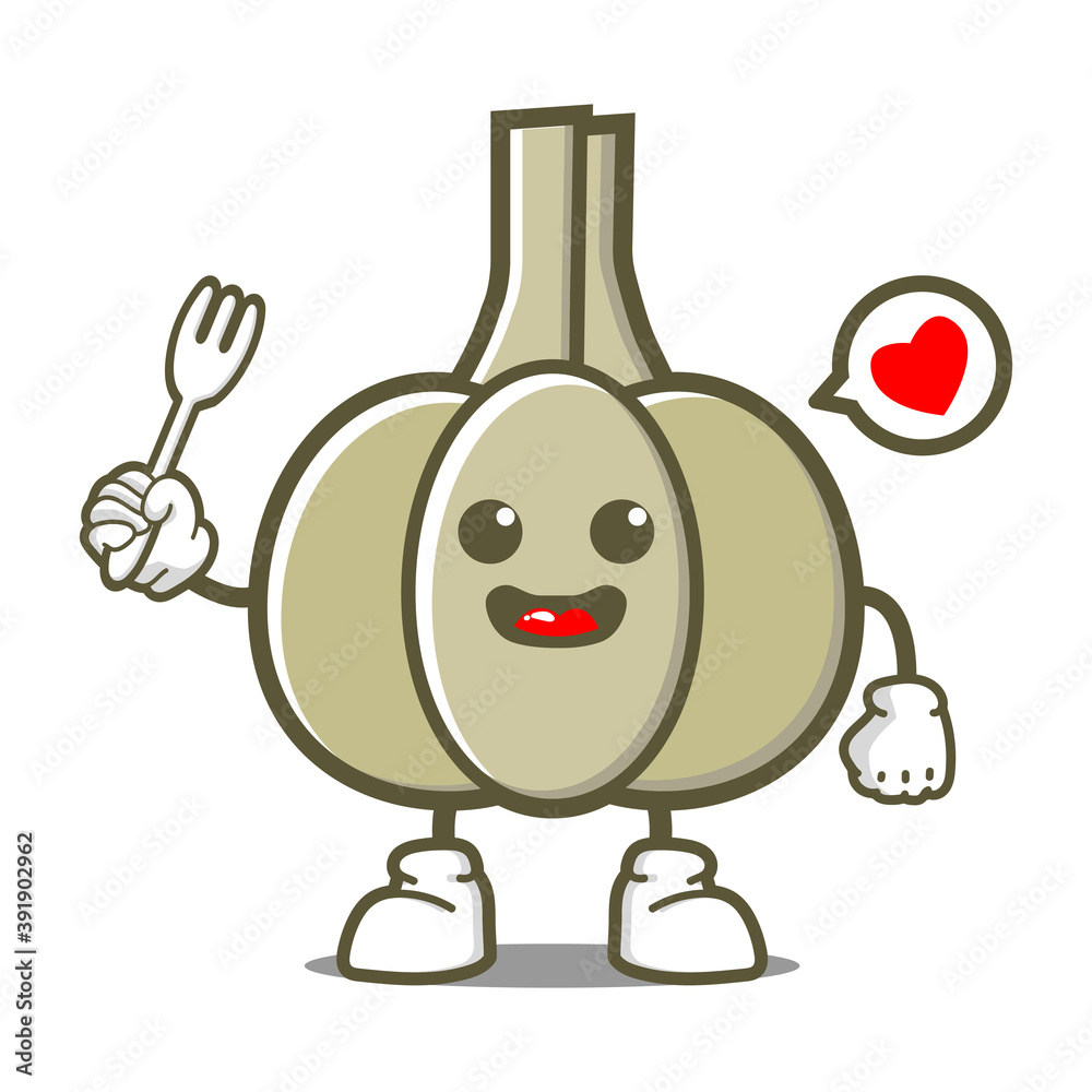 cute garlic cartoon mascot character cute garlic cartoon mascot character