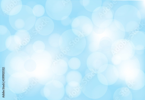 Christmas Blue background with light circle bokeh