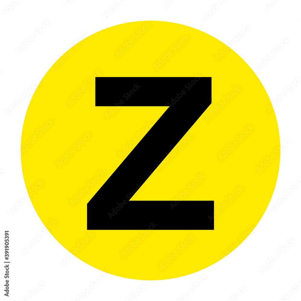 Letter Z Floor Marker Symbol, Vector Illustration, Isolate On White Background Label. EPS10 Letter Z Floor Marker Symbol, Vector Illustration, Isolate On White Background Label. EPS10
