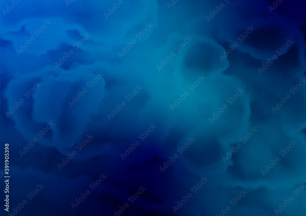 水彩 青 宇宙 海 青 背景 壁紙 Tripticos Canvas
