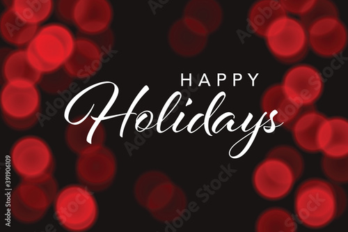 Red Black Soft Focus Happy Holidays Vector Horizontal Background 1