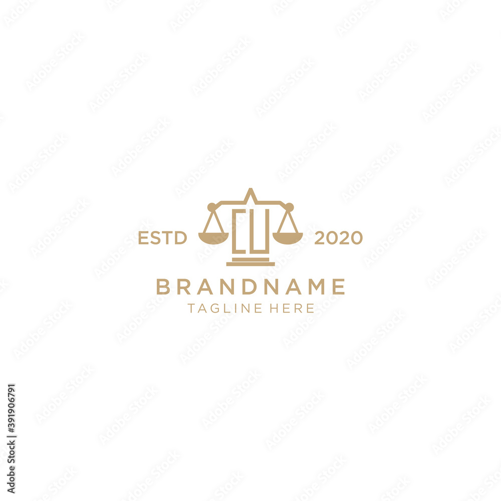 Logo design law Inspiration for companies from the initial letters logo CU icon Logo design law Inspiration for companies from the initial letters logo CU icon