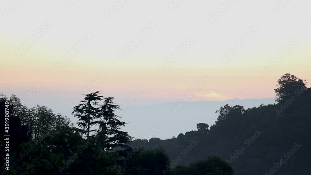 Beautiful Scenic Northern California Sunrise in Belmont, California. Time-lapse. Beautiful Scenic Northern California Sunrise in Belmont, California. Time-lapse.