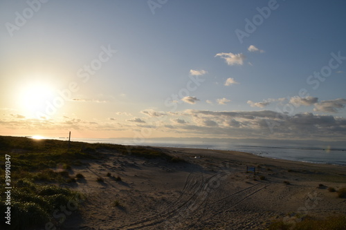 Sunset at the beach in Niigata, Japan