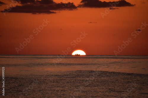 Sunset at the beach in Niigata  Japan