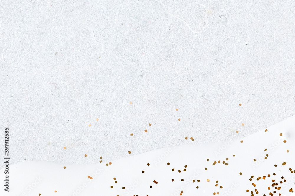 Gold glitter on abstract white background Gold glitter on abstract white background