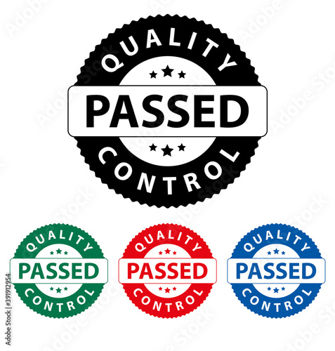 set QC PASSED seal print Stamp, QC passed set rubber stamp with the text QC passed vector