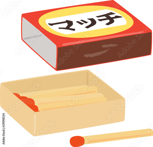 開けたマッチ箱