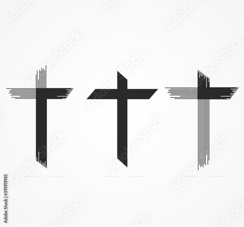 The cross of God A symbol of Christianity  Using a design program vector illustration 