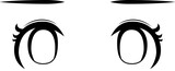 Monochrome Cute anime-style eyes in normal times
