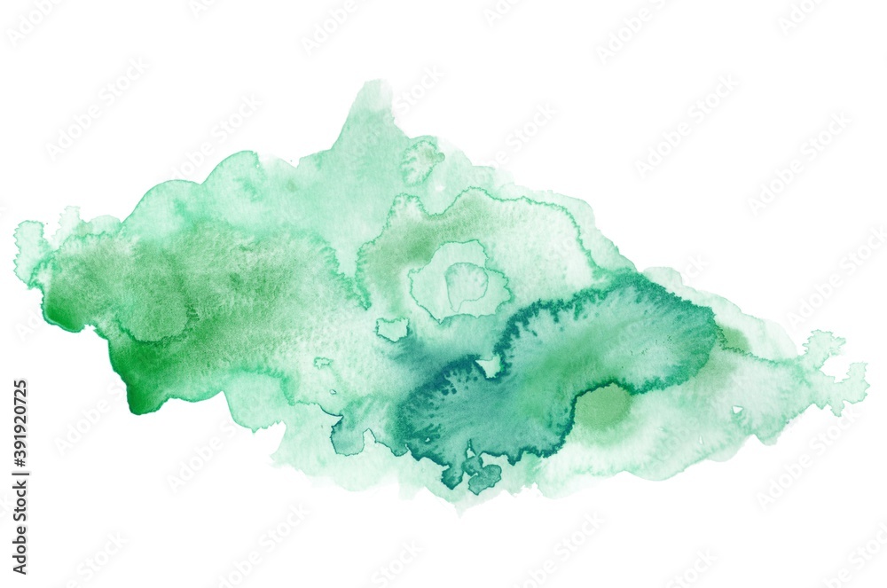 Green for jade watercolor concept background 