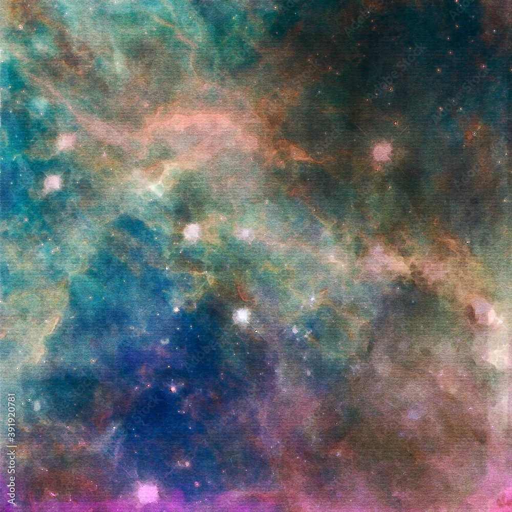 Cosmos abstract background watercolor design 