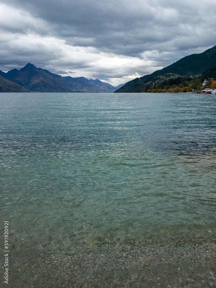 Lake Wakatipu at Queenstown, New Zealand Lake Wakatipu at Queenstown, New Zealand
