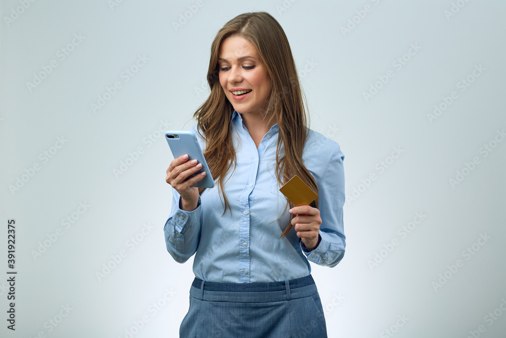woman using smartphone for on line shopping woman using smartphone for on line shopping