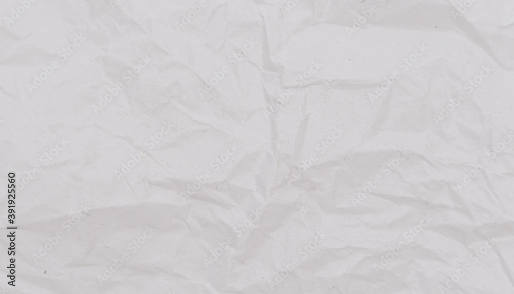 Naklejka premium White crumpled paper texture. Abstract paper pattern for background.