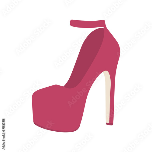 Red sexy stiletto heels. Vector illustration