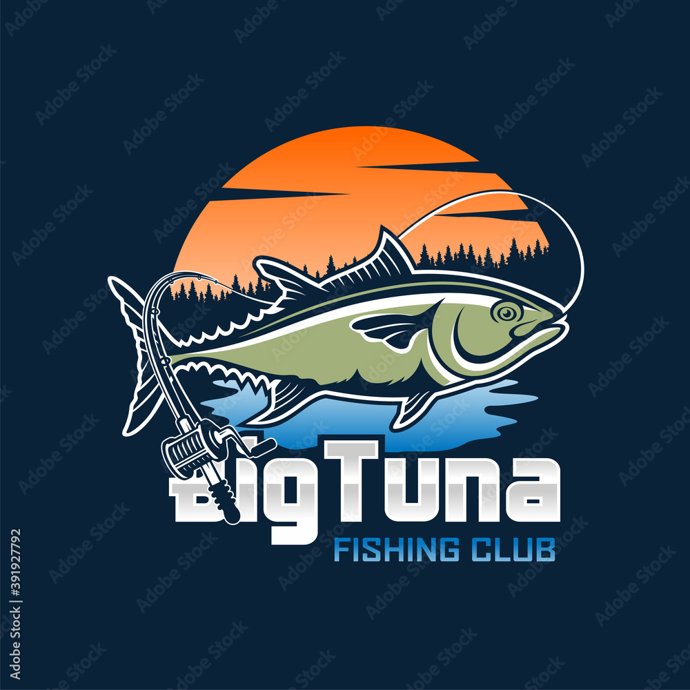 big tuna fishing club Logo Image Stock Vector Adobe Stock