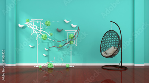 Nordic simple and fresh home layout renderings