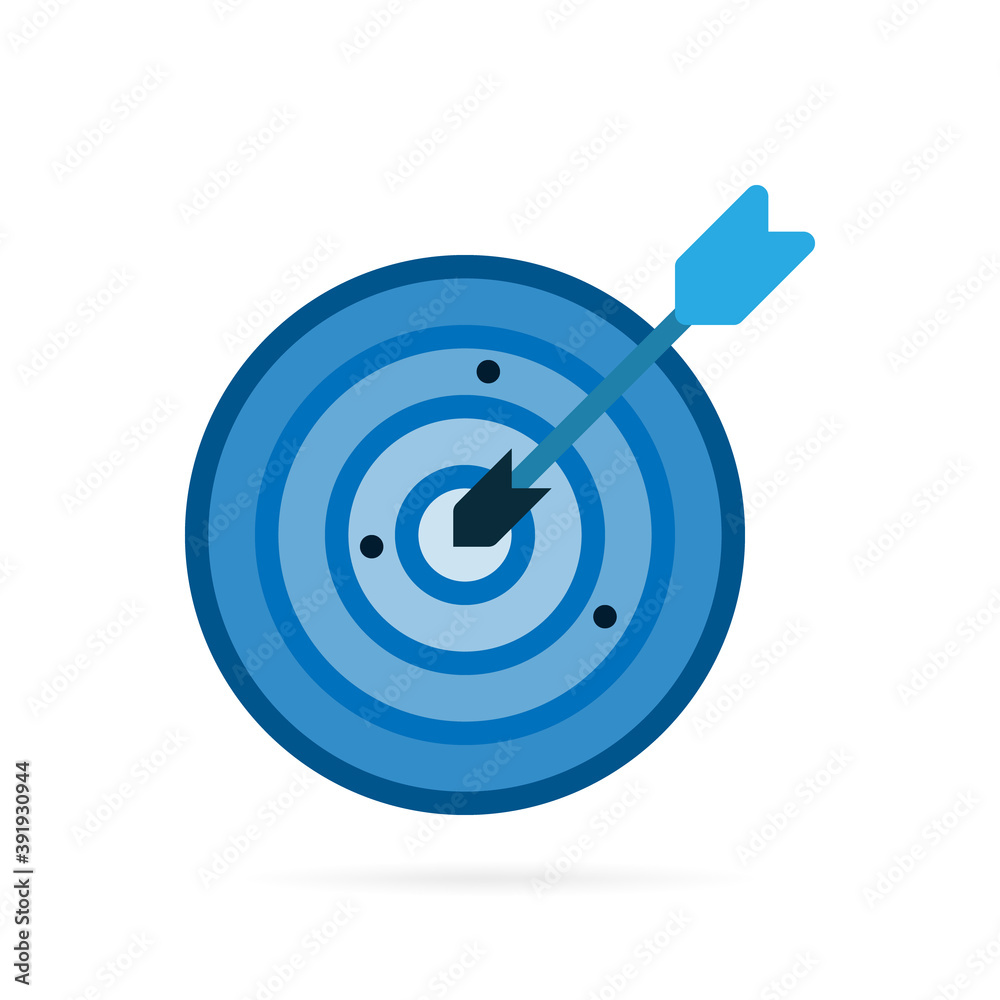 Target icon. Goal sign and symbol on white background. Vector. Target icon. Goal sign and symbol on white background. Vector.