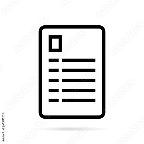 Paper sheet icon on white background. Abstract line icon style. Vector. © Lifestyle Graphic