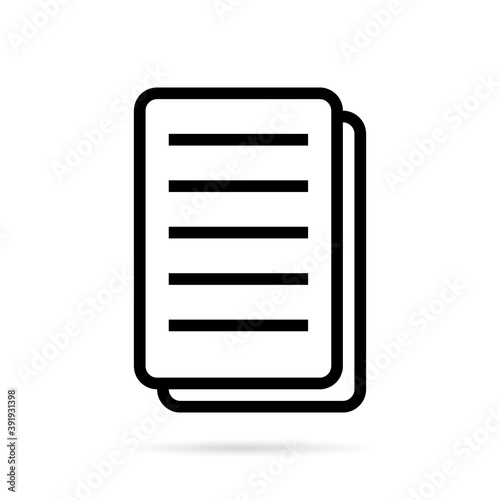 Paper sheet icon on white background. Abstract line icon style. Vector. © Lifestyle Graphic