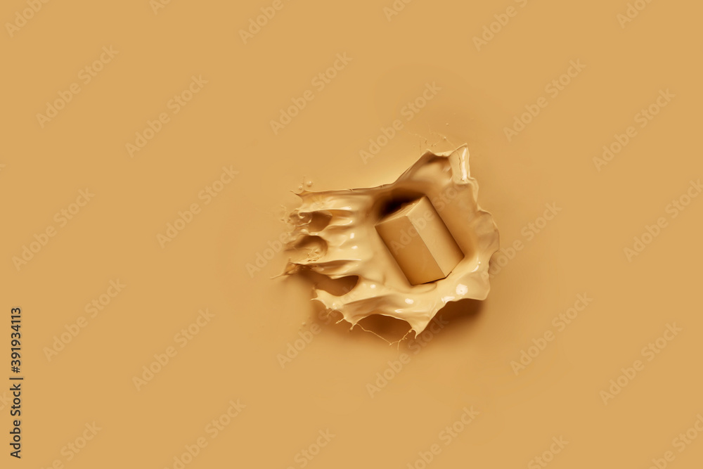 Cosmetic liquid foundation splash real image Cosmetic liquid foundation splash real image