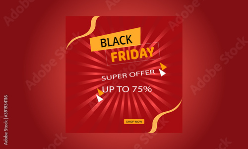 Big Discount Offer for Black Friday Shopping day sales design banner