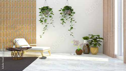 Simple modern casual indoor home layout scene picture