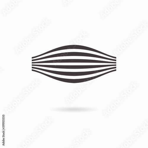 Muscle fiber icon. Vector illustration. Sign of protein, tissue.