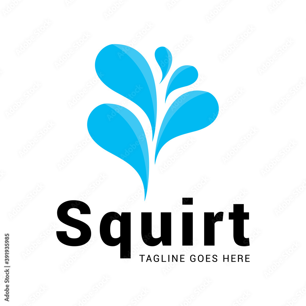 Fototapeta premium Water squirt fountain logo icon vector template.