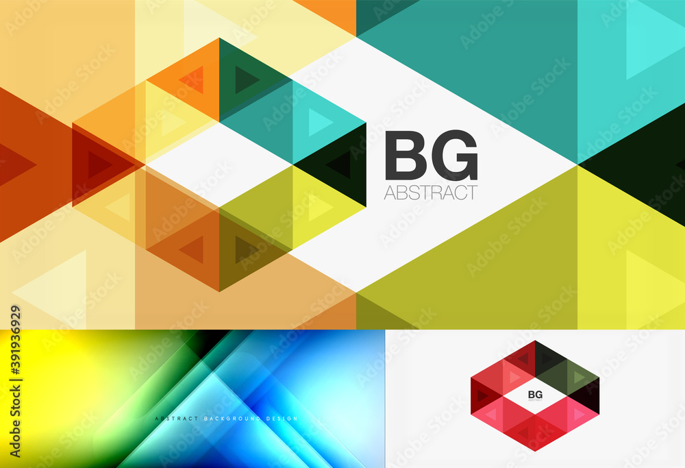 Set of minimal geometric vector backgrounds Set of minimal geometric vector backgrounds