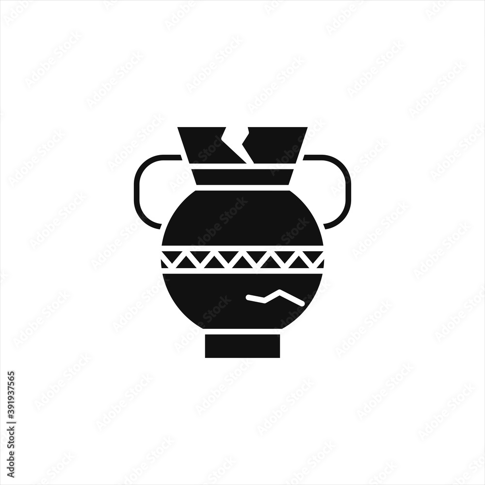 Archaeology icon for your website, logo, app, UI, product print. Archaeology concept flat Silhouette vector illustration icon.