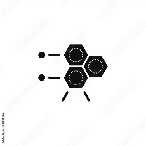 Organic chemistry icon for your website, logo, app, UI, product print. Organic chemistry concept flat Silhouette vector illustration icon.