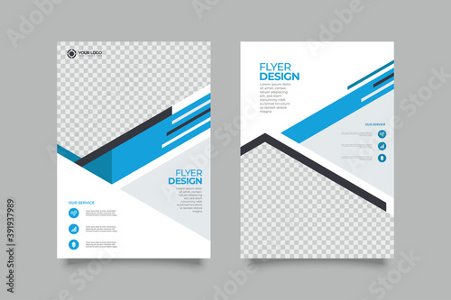 collection of modern design poster flyer brochure cover layout template with circle graphic elements and space for photo background
